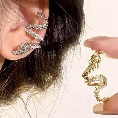[HS](HS)Fashion Irregular Dragon Ear Bone Clip No Piercing Clip Earrings For Women Men Jewelry Party Accessries Gift