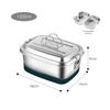 ZISIZ Stainless Steel Double-Layer Lunch Box