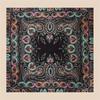 New 90*90cm Retro Brand Women Silk Scarf Bandanna Fashion Bohemian Pattern Square Hijab Lady Wrap Headband Foulard Muffler