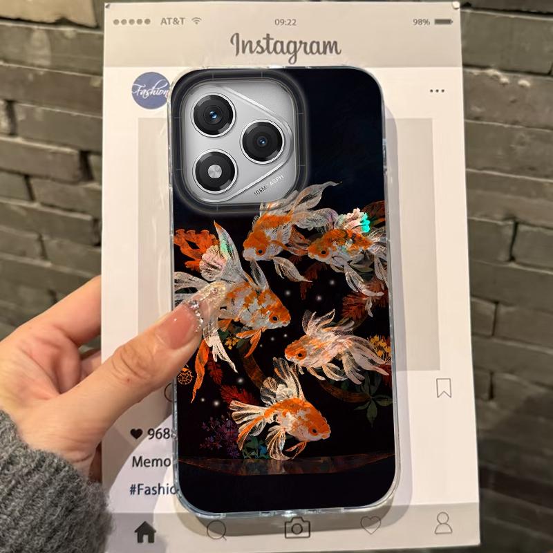 Luckly Koi Goldfish Girls Women Case For Honor 400 Pro X9c Magic7 Magic6 200 Lite Smart X9a X8a X8b X8c X7c X7b X8 Fundas Cover