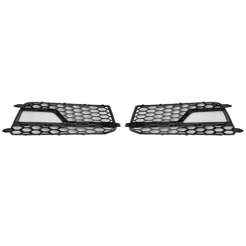 2PCS Front Fog Lamp Black Grille Grill 8T0807681K 8T0807682K Fit A5 S-Line S5 2013-2016