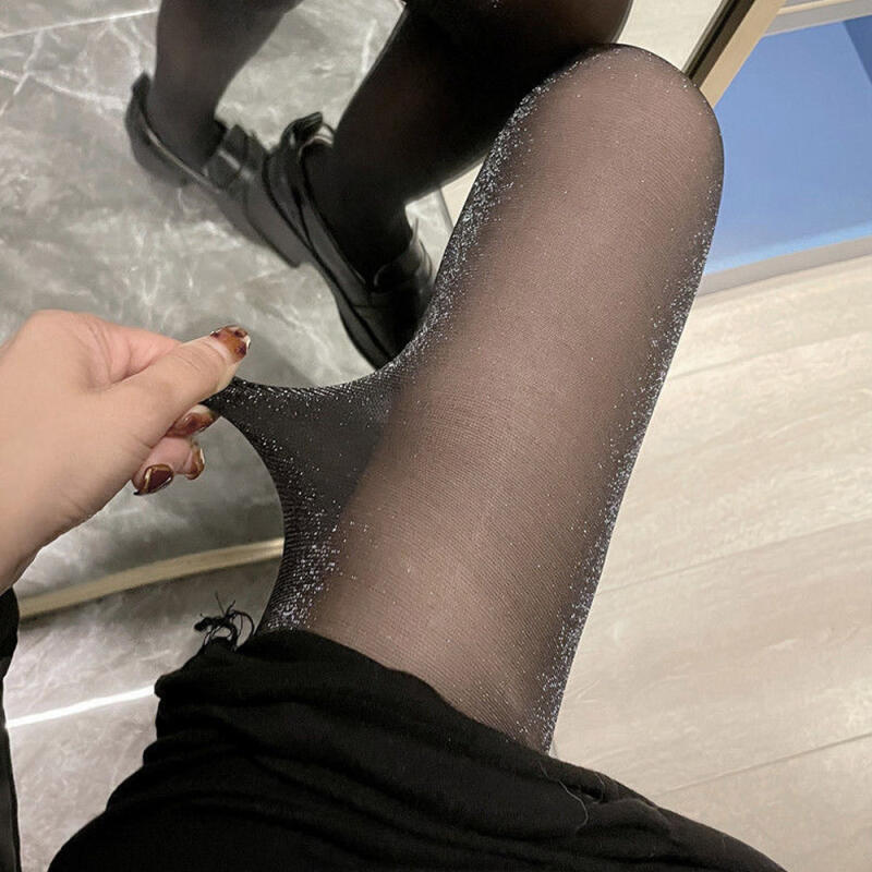 Серебристые блестящие жемчужные колготки Renia Silver