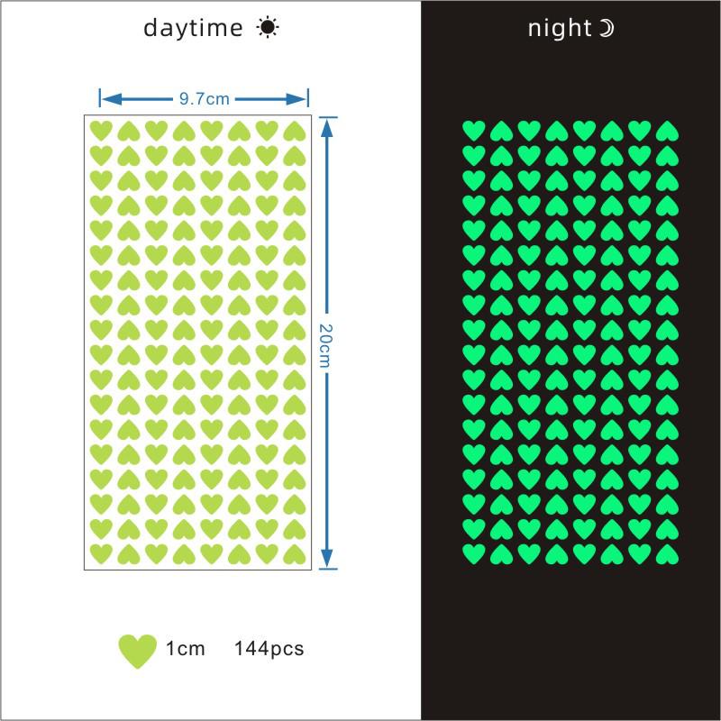 Φωτεινά Φθορίζοντα Αυτοκόλλητα Αστέρια και Κουκκίδες για Διακόσμηση Παιδικού Δωματίου