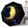 Astrological Horoscope Wheel Outdoor Automatic Umbrella Retractable Design with 8-Rib Durability Lightweight Perfect Gift for Friends Family