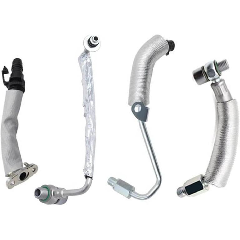FZJDSD 4PCS Turbo Oil Return Drain Line and Oil Feed Pipe Kit 25198546 55567067 55587854 Compatible with Chevy Cruze Sonic Trax & Buick Encore 1.4 L4