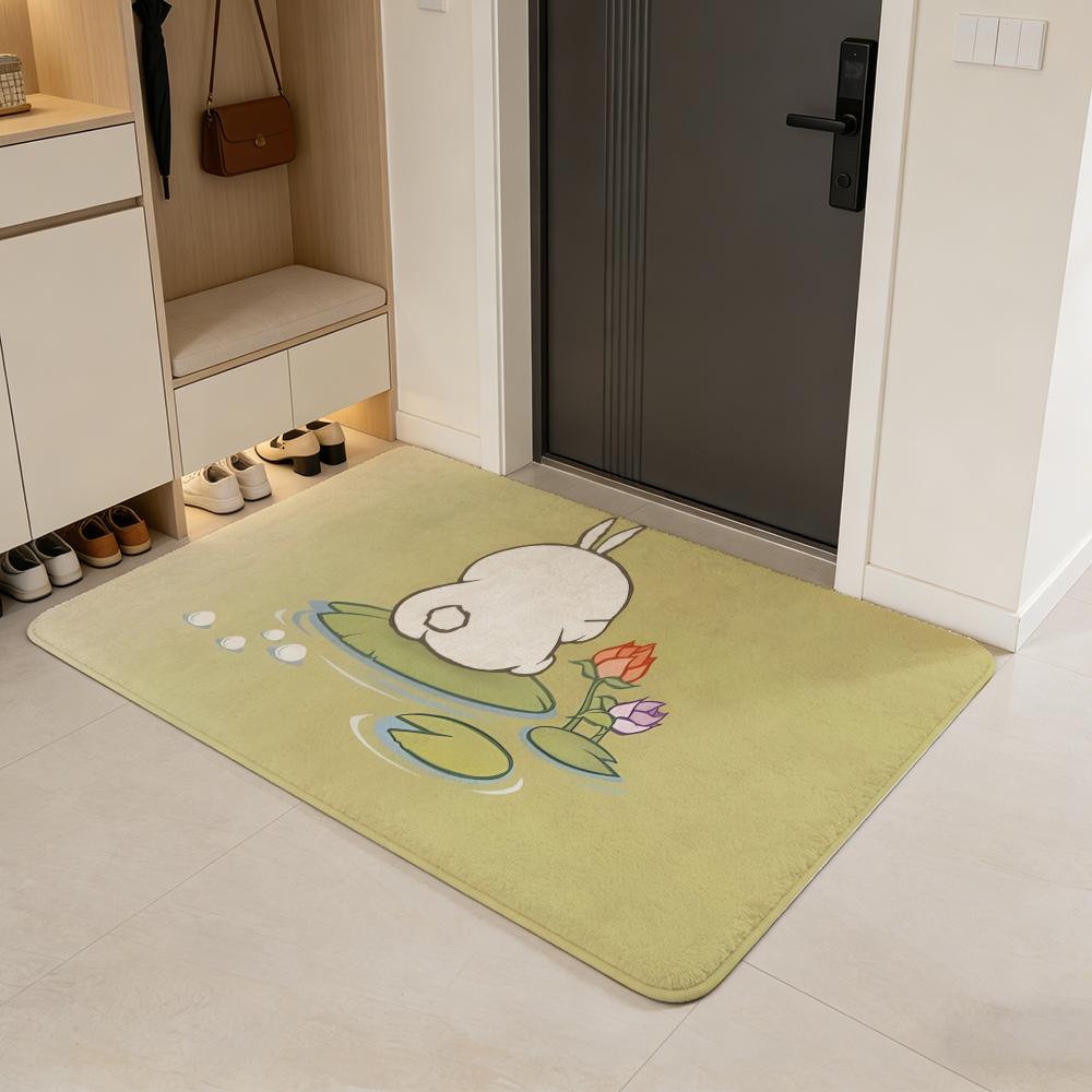 Anime M-MashiMaro Floor Mat Flannel Door Mat Non-Slip Absorbent Washable Indoor Home Rug