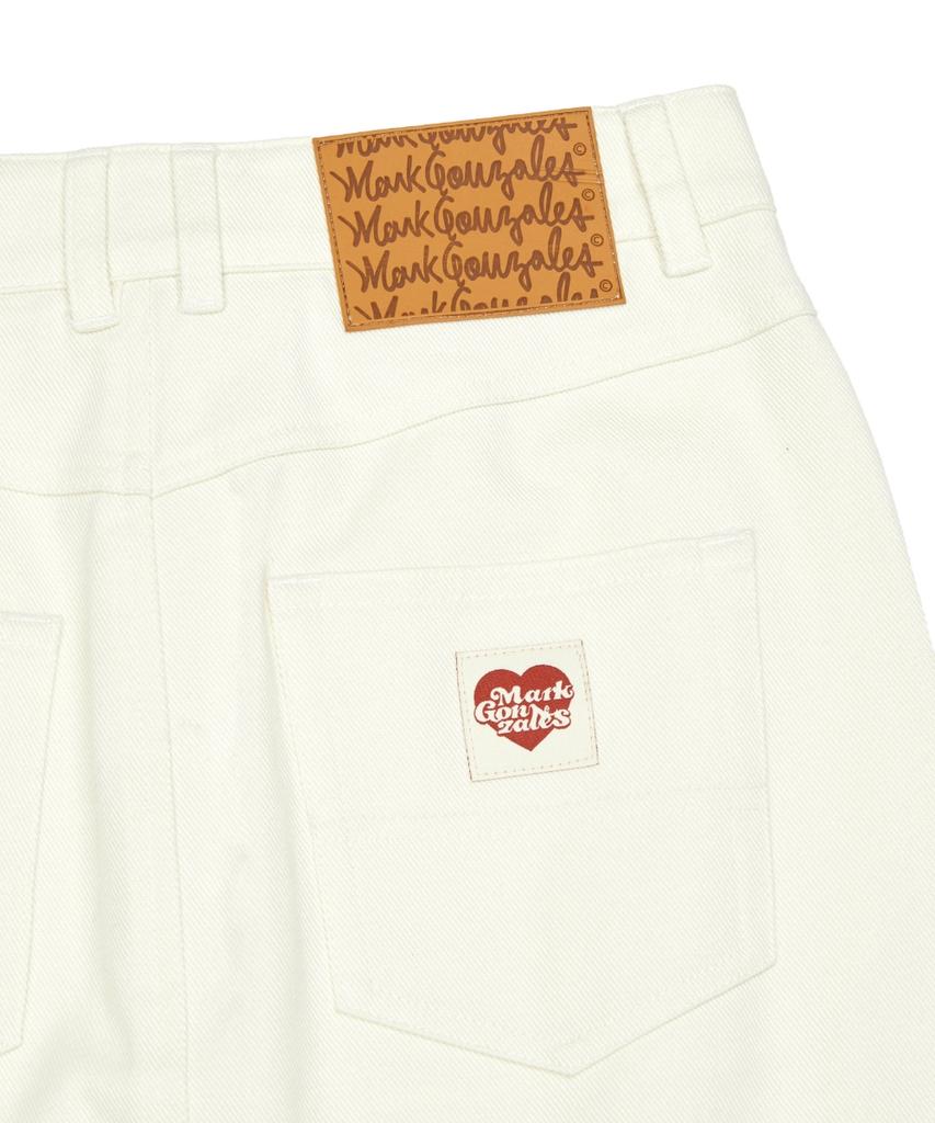 Mark Gonzales Women'S Cotton Mid Skirt - Cream