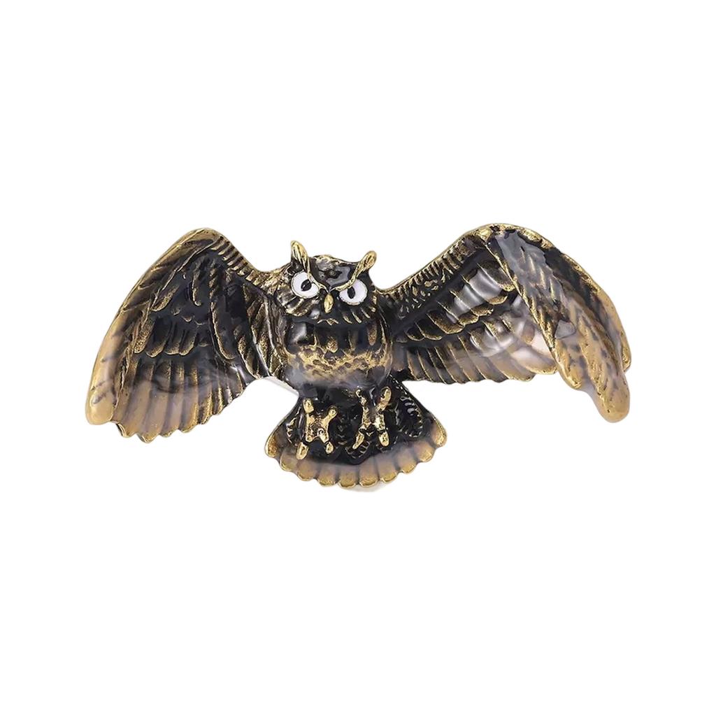 Elegant Owl Brooch Hypoallergenic Alloy Jewelry For Casual Outings And Professional Attire