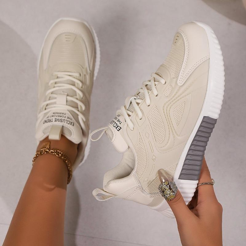 Autumn Women's Flat Shoes New Lace Up Breathable Mesh Platform Shoes for Women Casual Sneakers Outdoor Fashion Women's Tenis