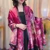 Ethnic Style Satin Buckle Shawl Coats Temperament Cardigan  Spring Summer Tourism Vacation