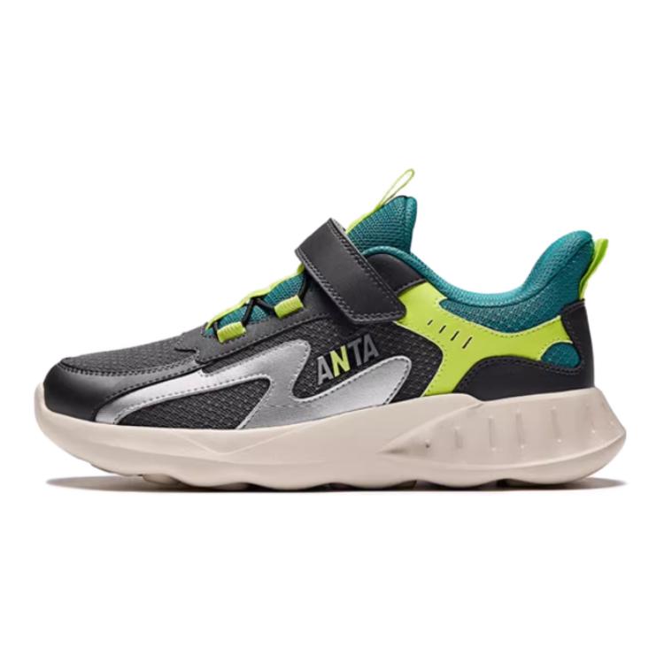 Anta Comfortable Non-Slip Durable Low-Top Kids Running Shoes Kids sneaker Gray Green A312415519-1