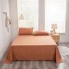2026New3pcs Ins Style Solid Color Bed Sheets, 112% Cotton, Skin?friendly for Bare Sleep, Universal for All Seasons, Cotton Twill, Washable, Bed Sheet 