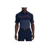 Under Armour Color Block Brand Logo Printed Golf Polo Shirt Men Polo Shirts Navy 1327037-473