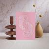 Framed - Cheetah Animal Printed Pink Canvas Wall Art Poster Full of Vitality Decorative Mural Poster Including Hanging Hardware