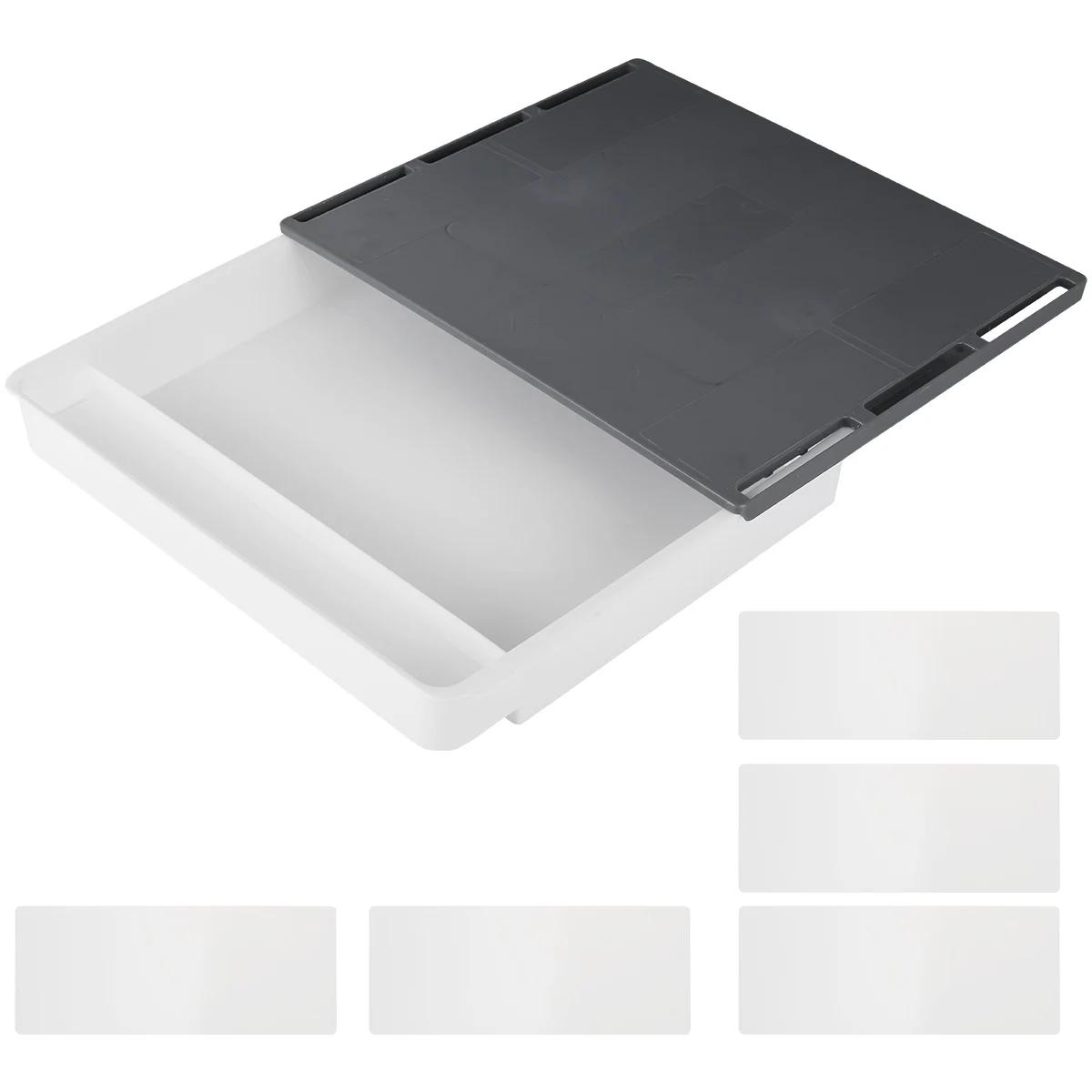 

1/2 шт. Подстольный ящик для хранения, скрытый самоклеящийся ящик для хранения канцелярских принадлежностей для офиса, домашнего органайзера, аксессуары 1Pcs