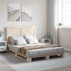 Vidaxl Bed Frame with Headboard, 140X200 Cm, Solid Pine Wood