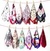 50x50cm Floral Print Satin Silk Scarf 100% Polyester Multifunctional Square Neck Scarves for Women