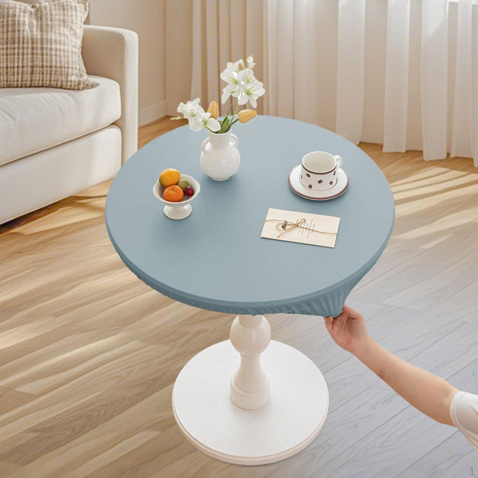 

Эластичный защитный чехол для стола для кухни и мероприятий Blue Diameter 60 cm