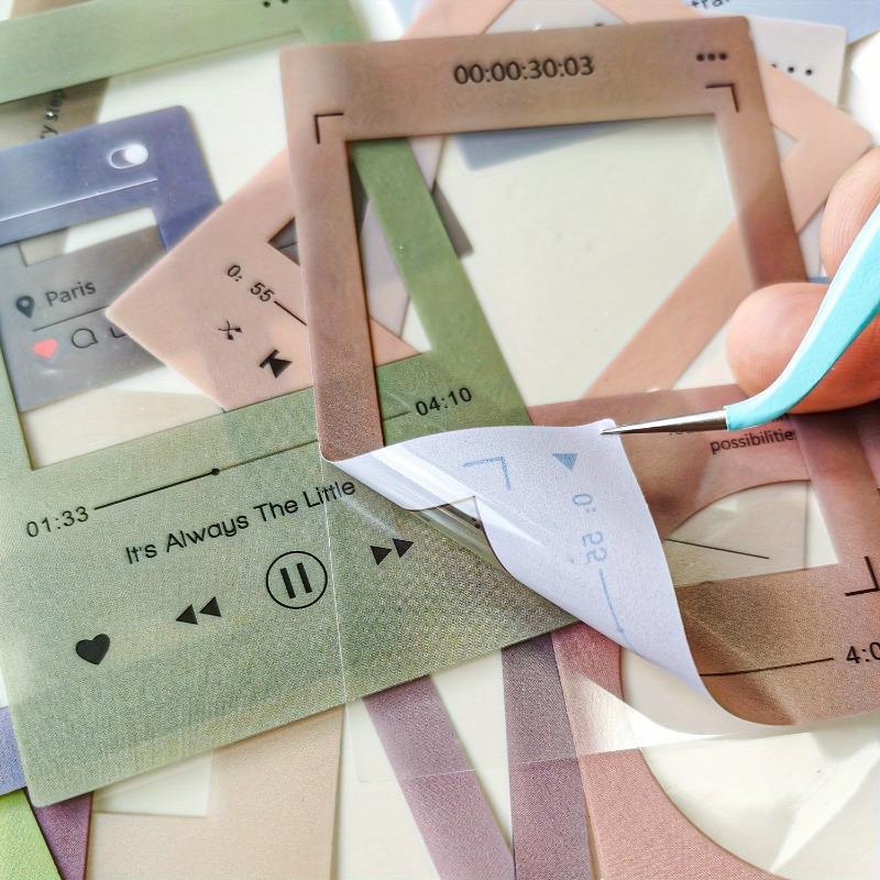 15 transparente PET-Tagebuch-/Tagebuch-Sticker für Bastelarbeiten - Partygeschenk-Dekorationen