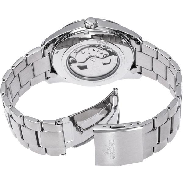 Orient Men's RN-AR0009L (Contemporary Semi-Skeleton Men's Metal) Round Watch Silver Stainless Steel