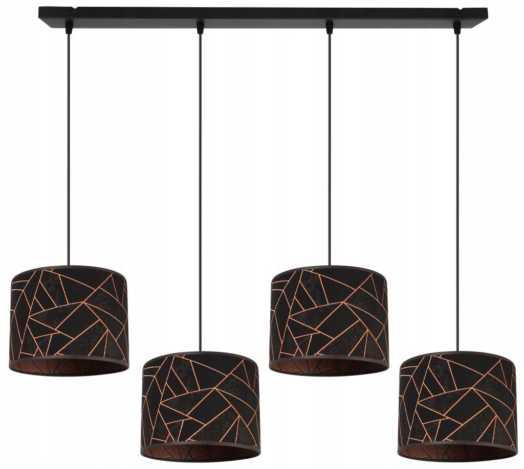 Hanging Lamp, Ceiling Chandelier, Lampshade, Pattern, Copper