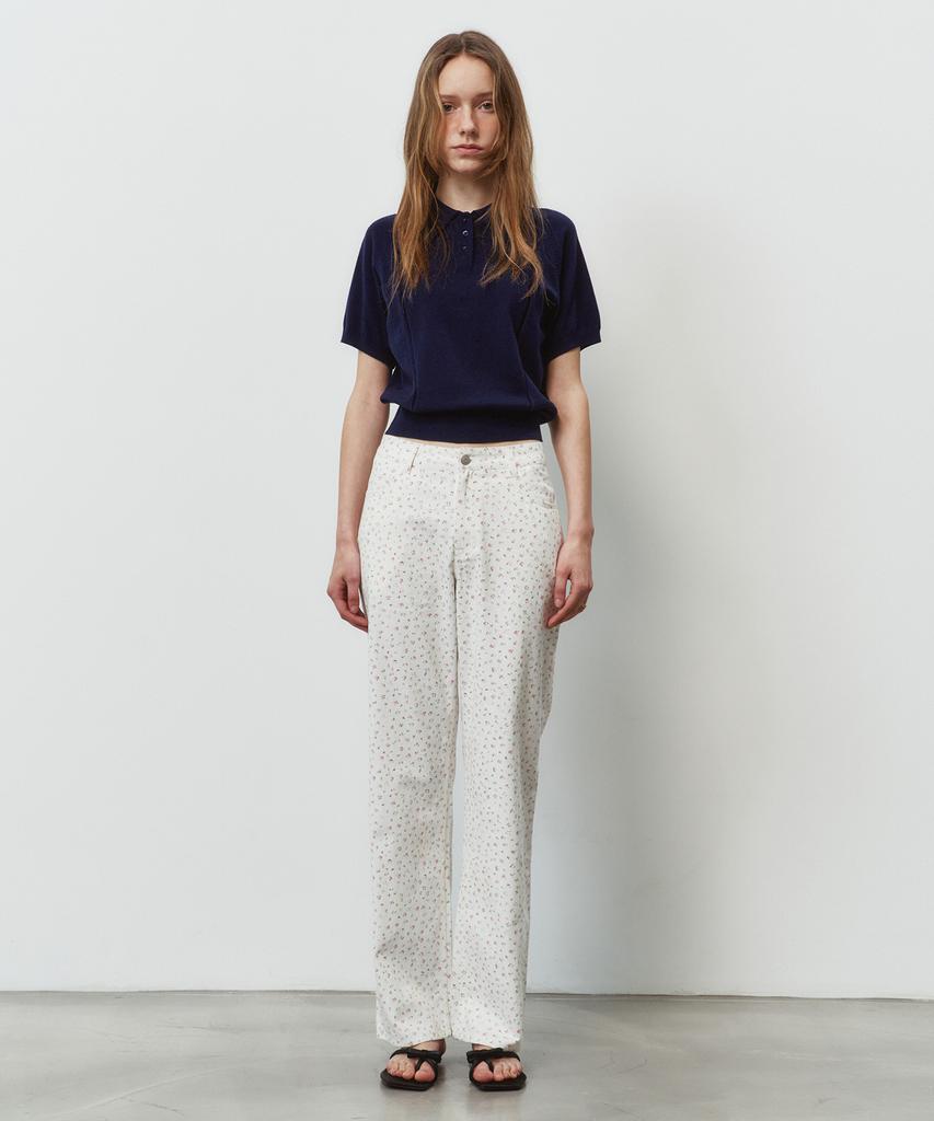 PLAC WOMEN Collared Knit Top Navy
