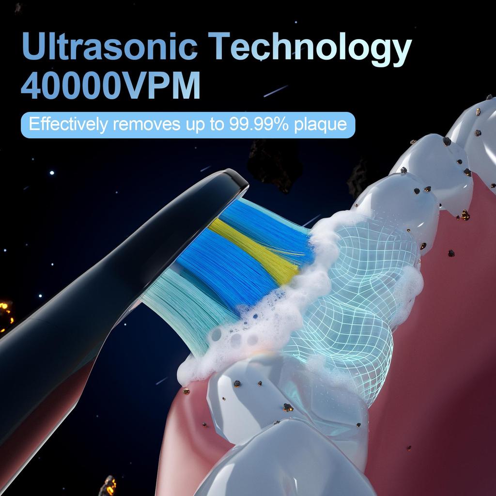 Sonic Elektrisk Tannbørste Y5-507 Voksen Timer Børste 5 Modus USB Lader Oppladbar Tannbørste