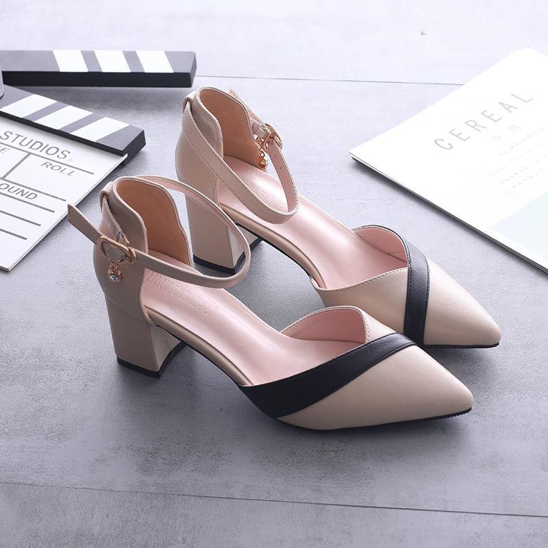 Femmes Hauts Talons Chaussures à Talons Hauts Classiques Blanc Cuir PU Bride à Boucle Chaussures Décontractées Noir Talons Hauts Chaussures Sexy G5393