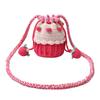 Knitted Wool Mini Bucket Bag With Phone Pocket For Daily Casual Use