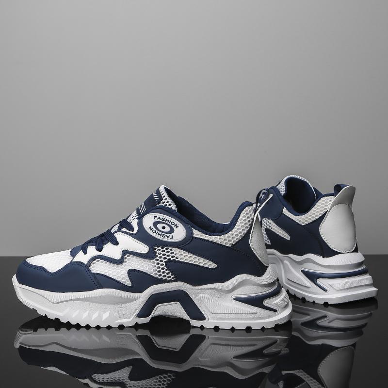 Mens Korean Shoelaces Trendy Sports Shoes Four Season Soft Soled Comfort Casual Sneakers Outdoor Student Running Shoes Size 47