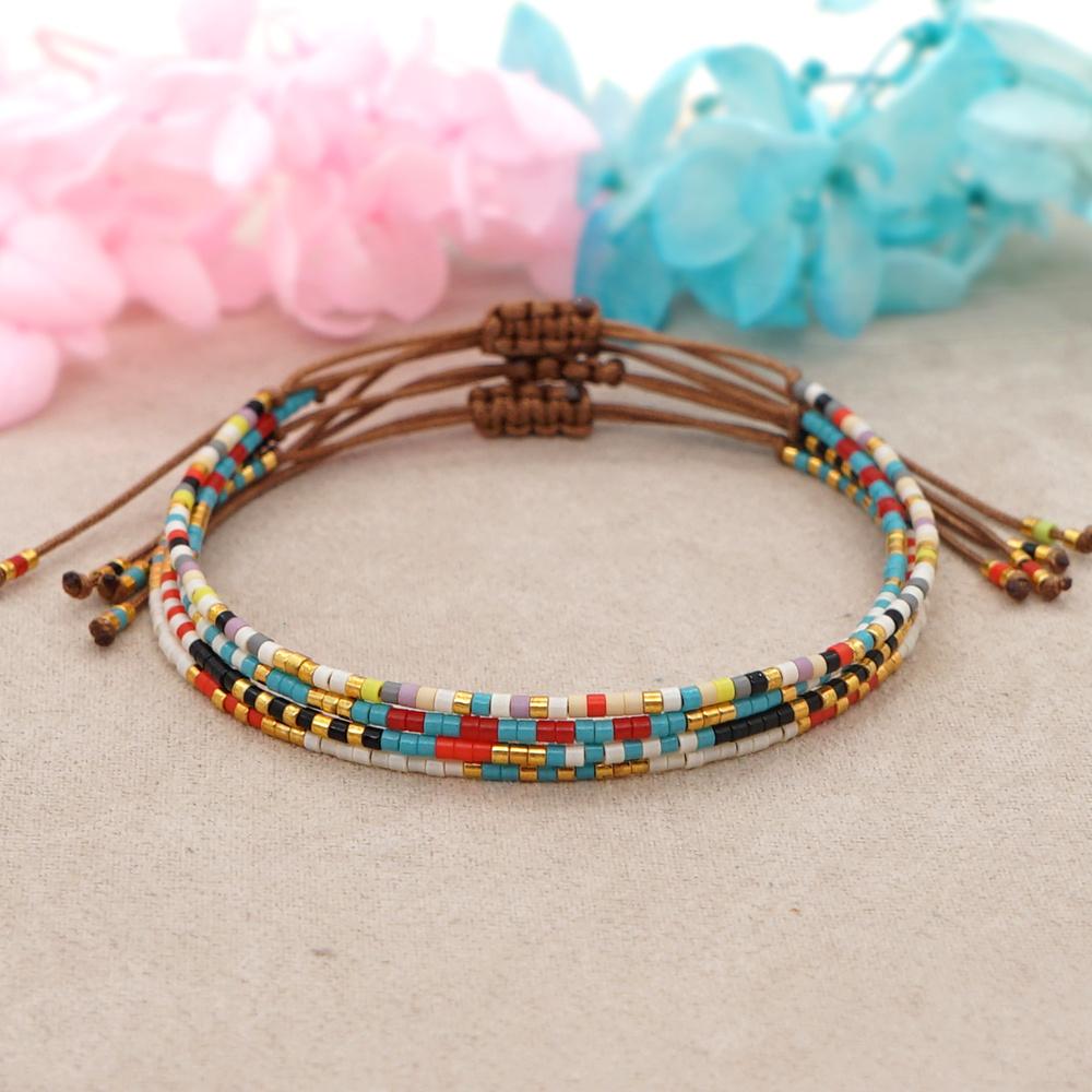 Braided Seed Beads Handmade Fashion Bracelet For Women women Gem Stone Women's Fashion Accessories
