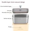 304 Stainless Steel Food Storage Container with Clip on Lid - Microwave and Dishwasher Safe Leak Proof Lunch Box