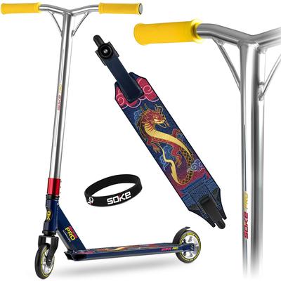 SOKE PRO Stunt Scooter Navy Blue and Red