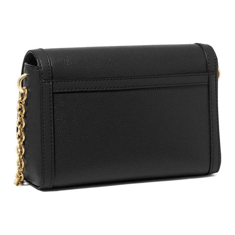 Michael Kors Freya Magnetic Flap Chain Pebbled Leather Hand-held Crossbody Shoulder Bag Women's Black