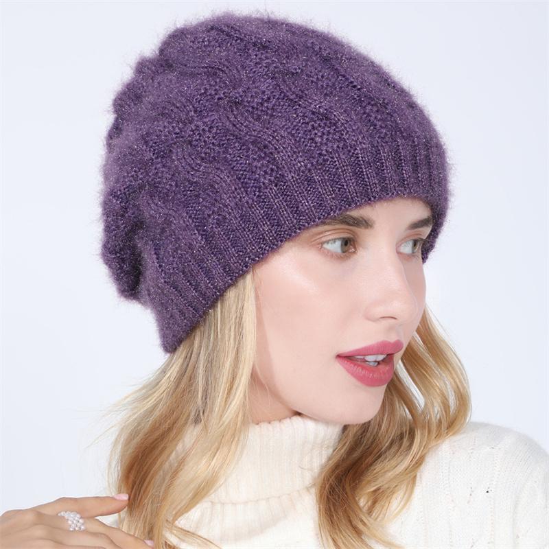 Căciulițe de iarnă pentru femei Seturi de gheață de culoare degradată Pălărie tricotată Mai încălzit Moda în aer liber Rezistent la vânt îngroșat Tie Dye Esarfă Pălărie pentru femei