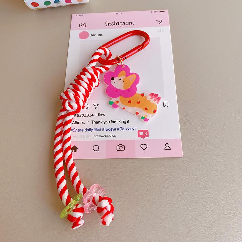 

Конфеты Цвет Волна Точка Гребень Собака Плетение Веревка Брелок Мультфильм Милый Брелок Подвеска Изысканный Рюкзак Украшения Аксессуары Подарок