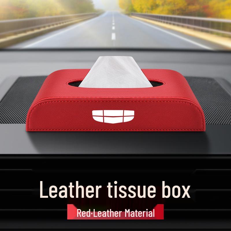 

Geely Geometry Series Car Leather Tissue Box for Interior: Compatible with Geometry E Firefly, G6, A, M6 Models.
