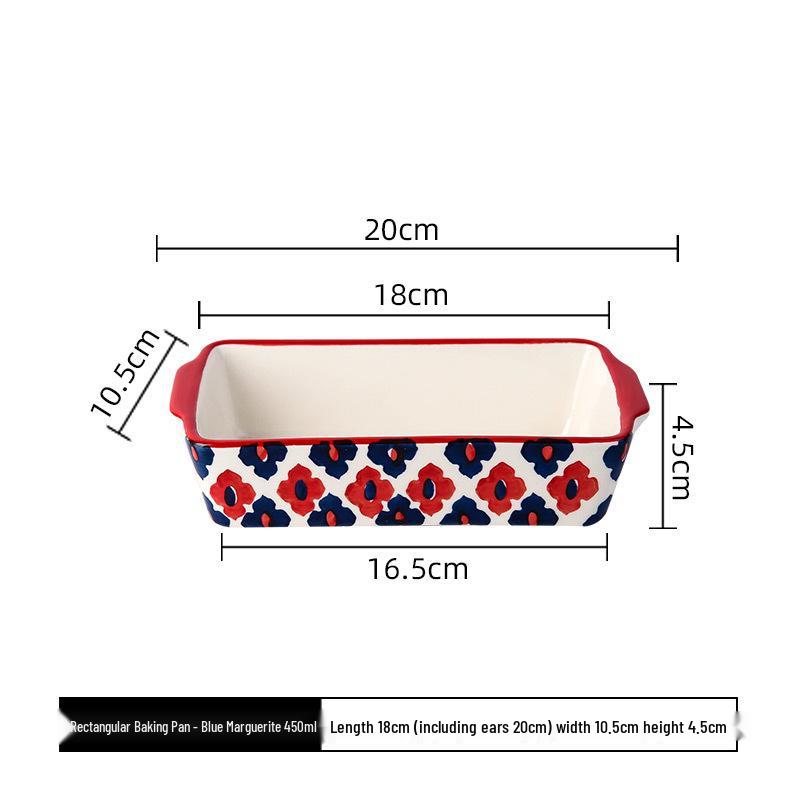 Ceramic Rectangular Baking Tray for Cheese & Rice - Microwave Safe