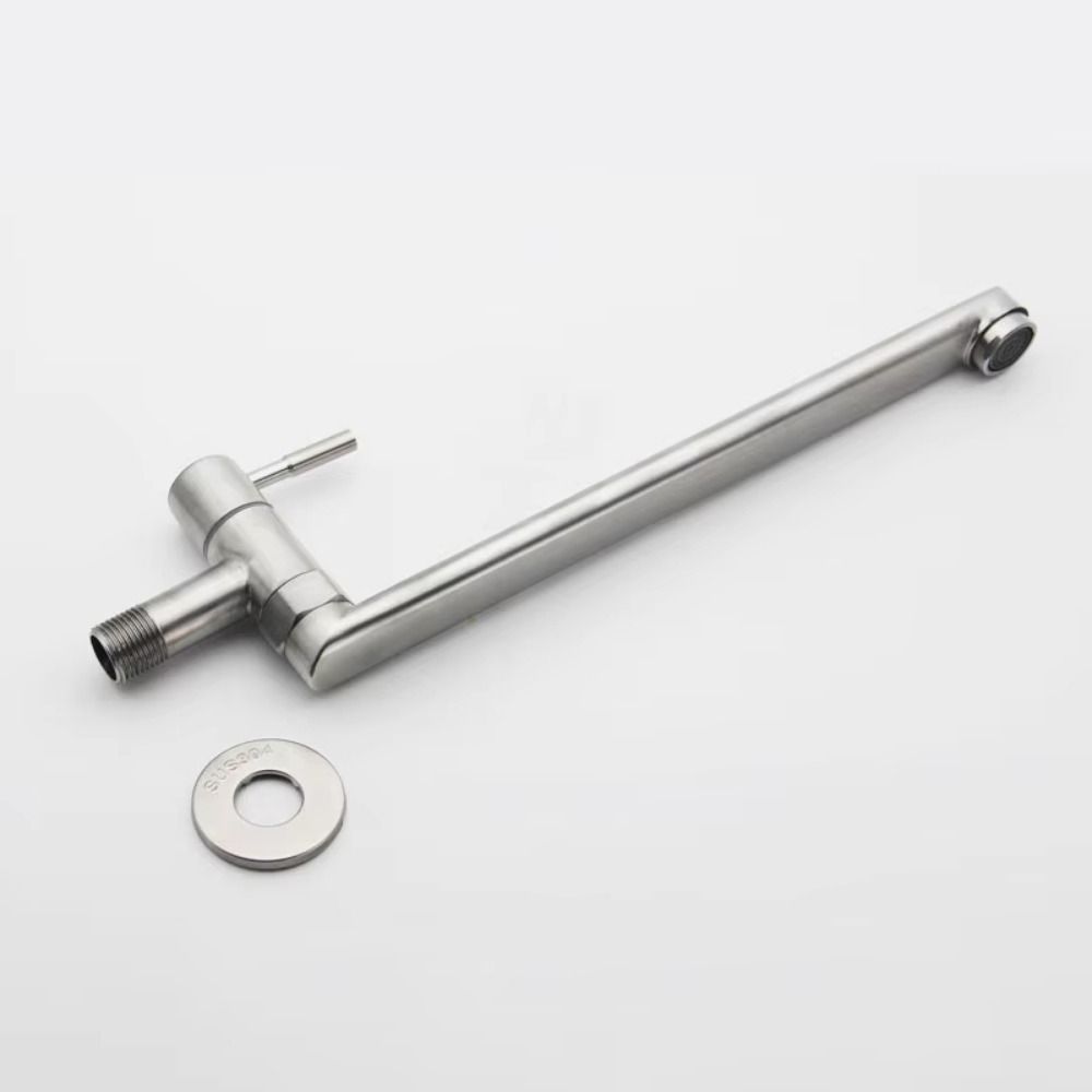 180° Rotation Kitchen Faucet Lengthened Outlet Stainless Steel Sink Tap  Wall Mounted