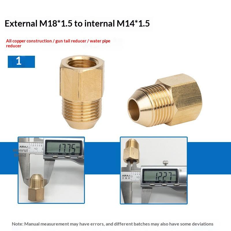 Neuer 1 Stück Adapter für männliche und weibliche Anschlüsse, F/M Schlauchtülle Schlauchverbinder, Langlebiges Messingrohrfitting 3/8" 1/4" M14 M18 M22 Gewinde