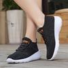 Summer Women's Shoes Popcorn Bottom Fly-woven Mesh Breathable Middle-aged and Elderly Sports Running Shoes One-pedal Socks Shoes