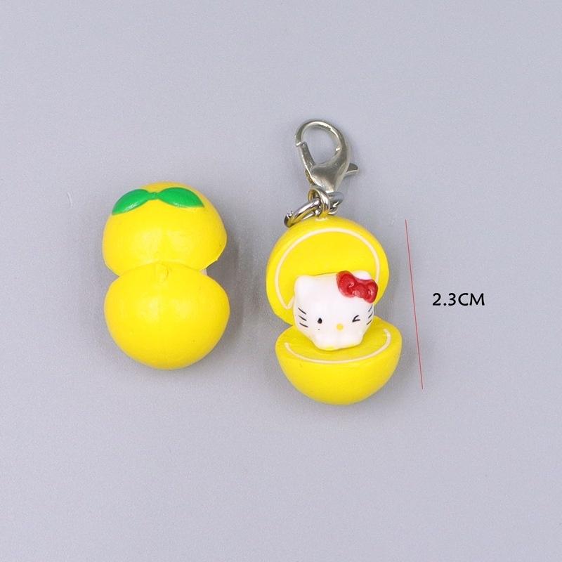 

Cartoon Demon Black Angel Hello Kitty Keychain Cute Motorcycle Kitty Keychain Pendant Bag Earphone Case Decor Accessories Gifts