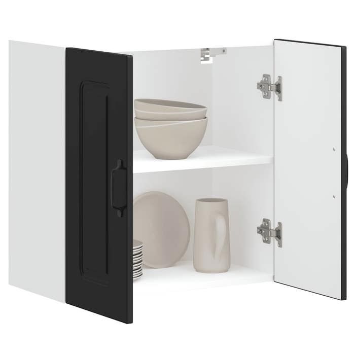 VidaXL Armoire murale de cuisine Kalmar noir bois d'ingénierie 853578
