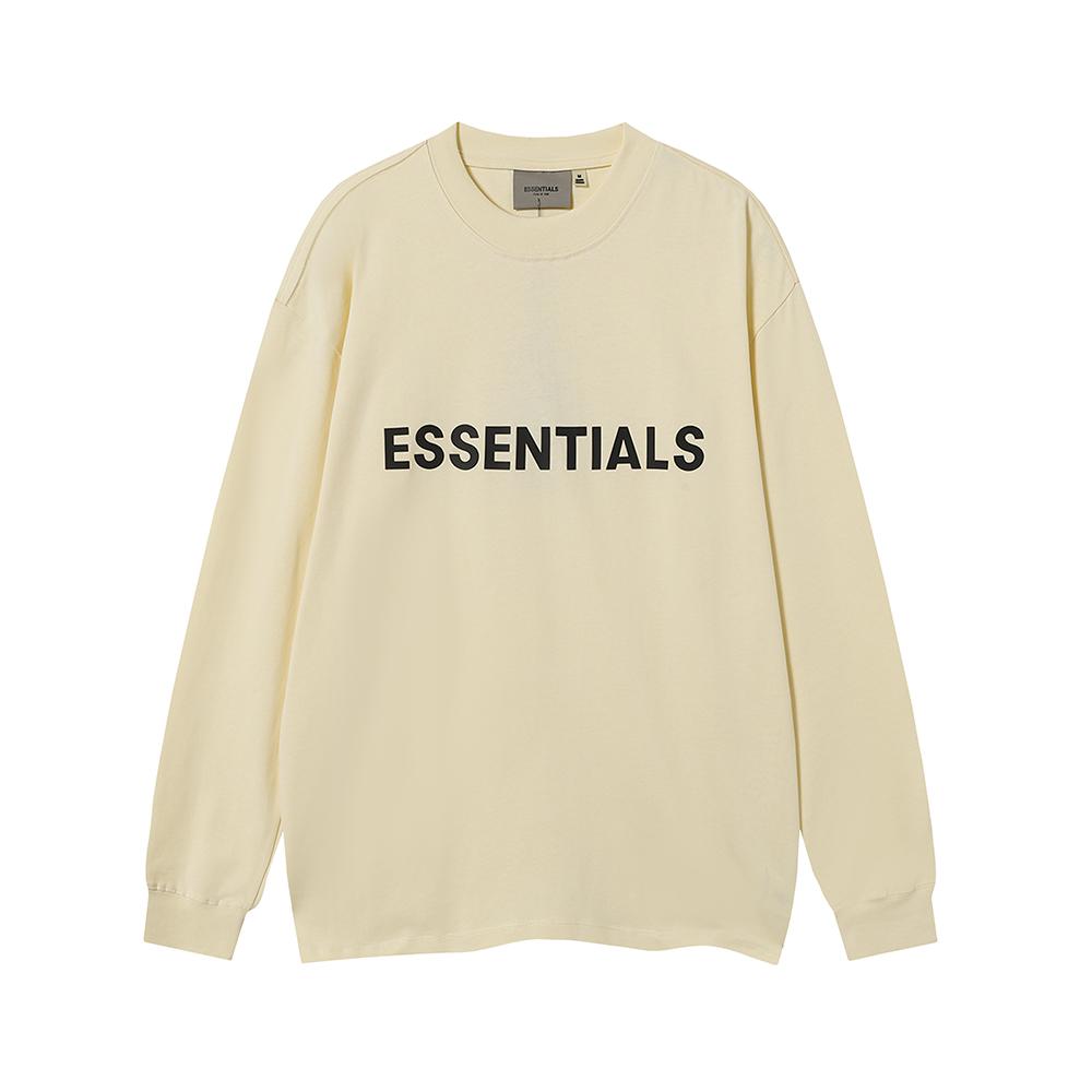 F101 Fear Of God Essentials Letter Print Oversized T-shirt Crewneck Sweatshirt - Unisex Streetwear Pullover