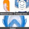 Underwater Scuba Anti Fog  Face Diving Mask Snorkeling Respiratory Masks Safe Waterproof Swimming Equipment for Adult Kids