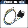 Trailer Side 5 Way Flat Trailer Wiring Harness Plug, 20 Inch Wire Lead Trailer End Side 5 Pin Male Connector Trailer Light Wiring Harness Extension