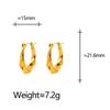 Stylish U-Shaped Twisted Hollow Earrings for Women - Elegant, Versatile Design for Everyday Wear