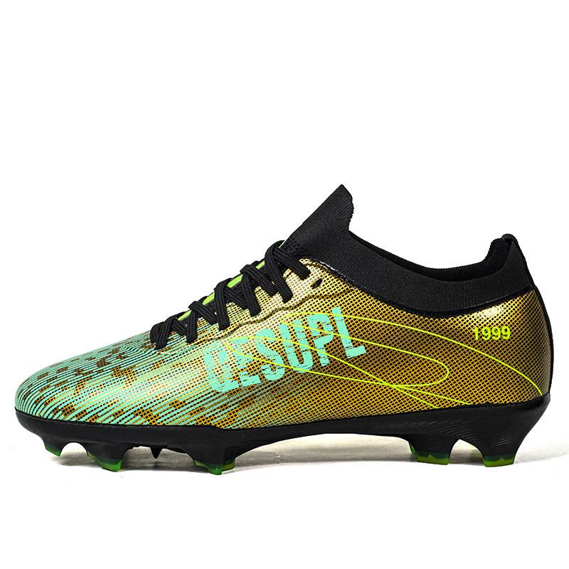 Unisex Flyknit Football Shoes for Youth - Outdoor AG Long Spikes, Professional Grass Training 43