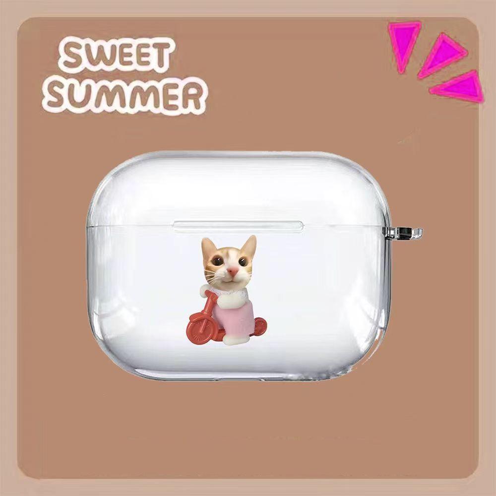 

Ins Funny Cartoon Cat Clear Earphone Case For AirPods 4 3 Pro 2 Protective Shell Transparent Cover For AirPod 4 2 Fundas Air Pod AirPods Pro2 NEW