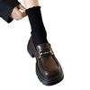 Schwarze Plateau-Lederschuhe im britischen Stil für Damen, 2025 neu, Frühling, Retro, vielseitige Loafer, Mary Jane Einzelschuhe